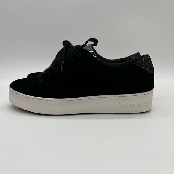 MICHAEL Michael Kors Black Velvet Irving Sneakers Womens Size 11M - Picture 3 of 14